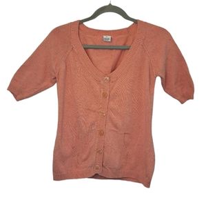 Maurices Pink Cropped Button Up Cardigan Size Medium